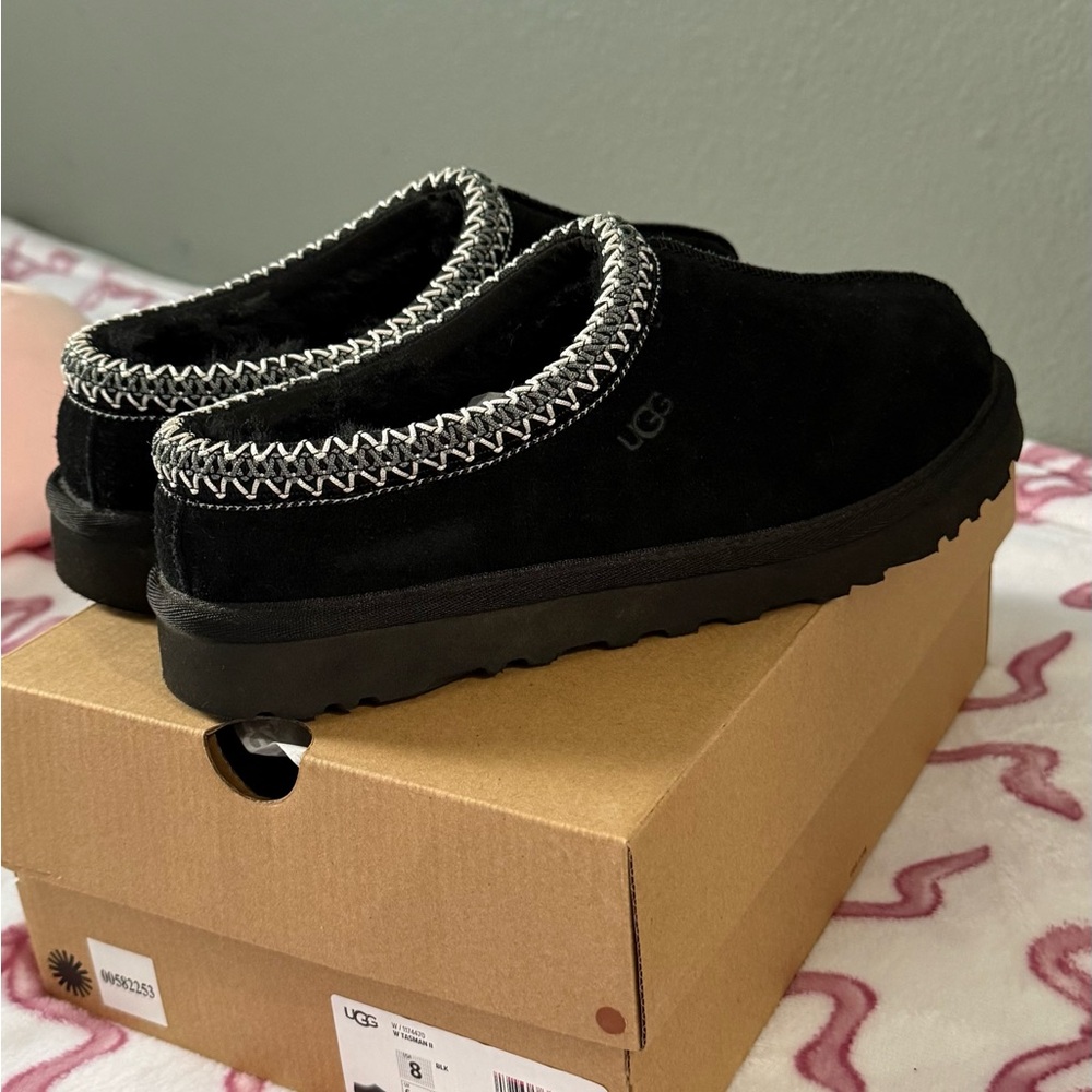 UGG Black Tasman Slip-Ons